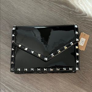 Black Studded Women's Clutch